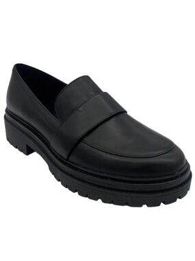 BRAND NEW Michael Kors Black Leather Parker Lug Loafer Size 7 Women